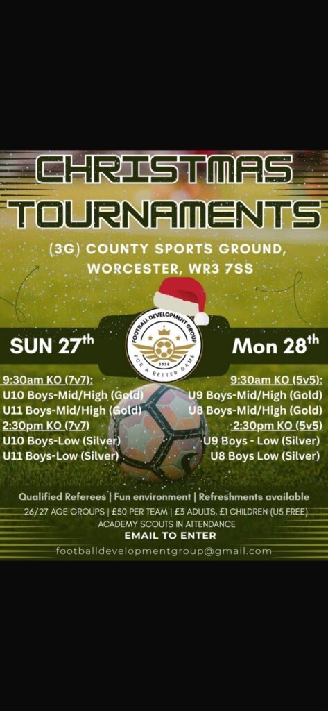 Christmas Tournaments flyer