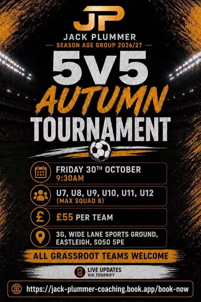 Jack Plummer 5v5 Autumn Tournament flyer