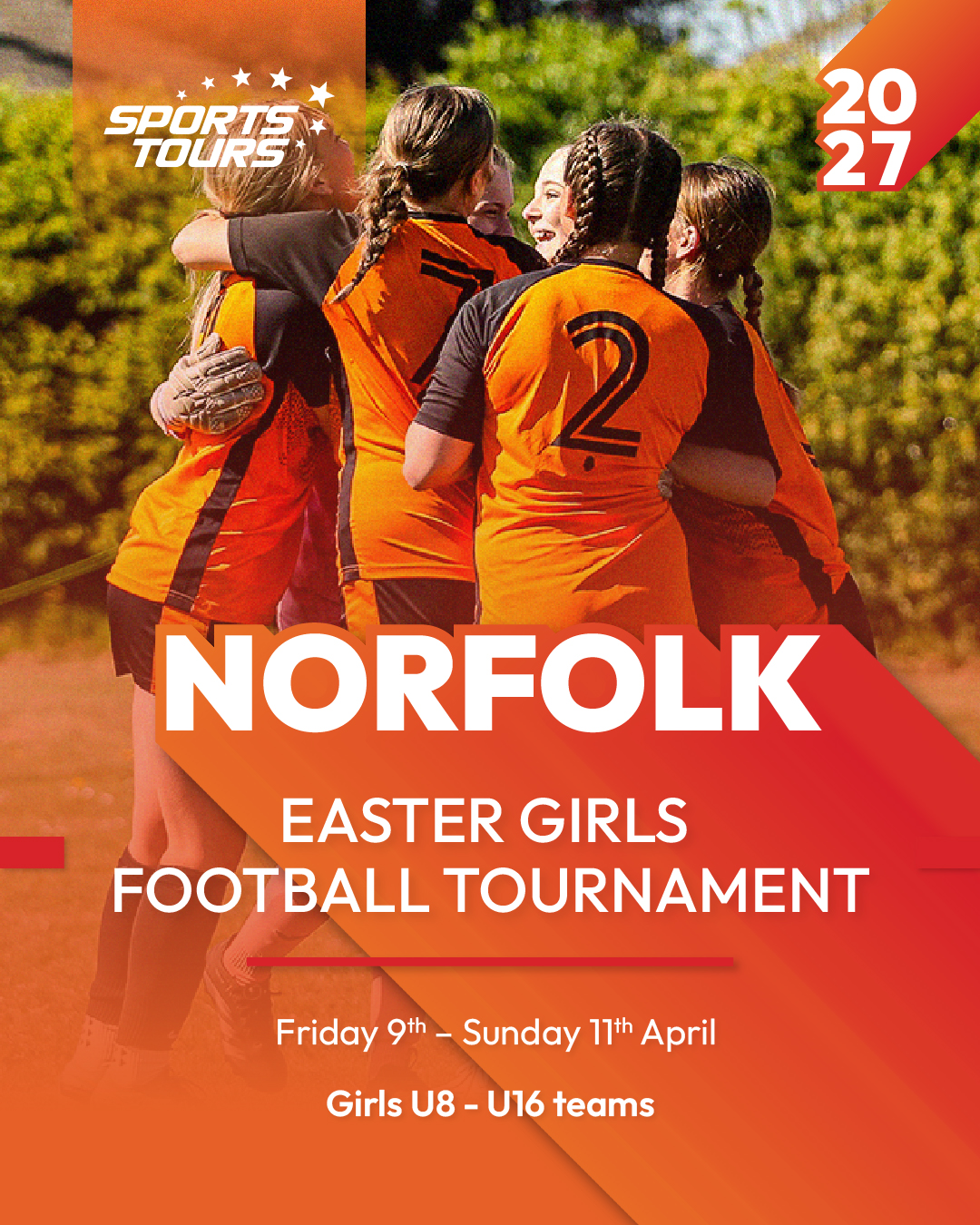 Norfolk Easter Girls Football Tournament flyer