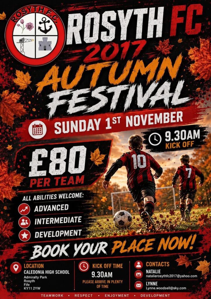 Rosyth FC 2017 Autumn Festival flyer