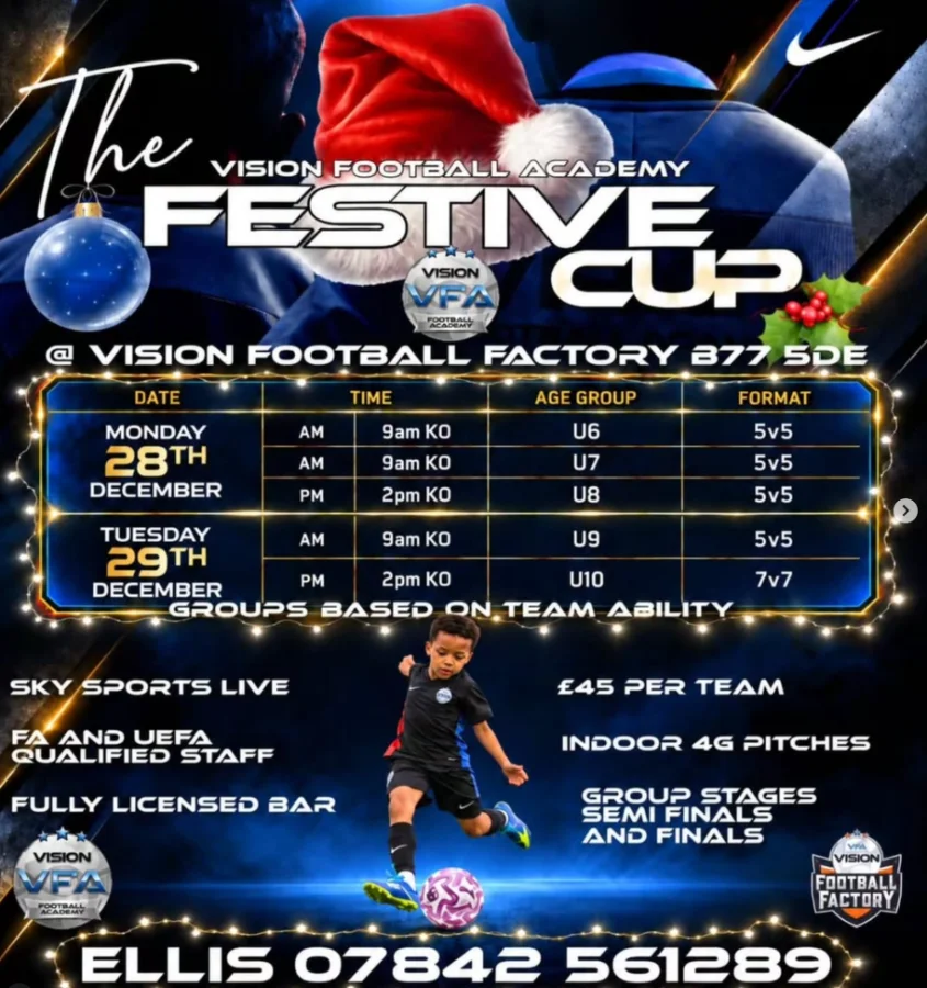 Vision Football Academy Festive Cup 2026 flyer